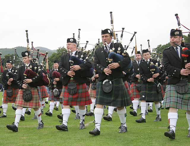 Scottish Highland Games  -  Pitlochry  -  10 September 2005  -   Pipers