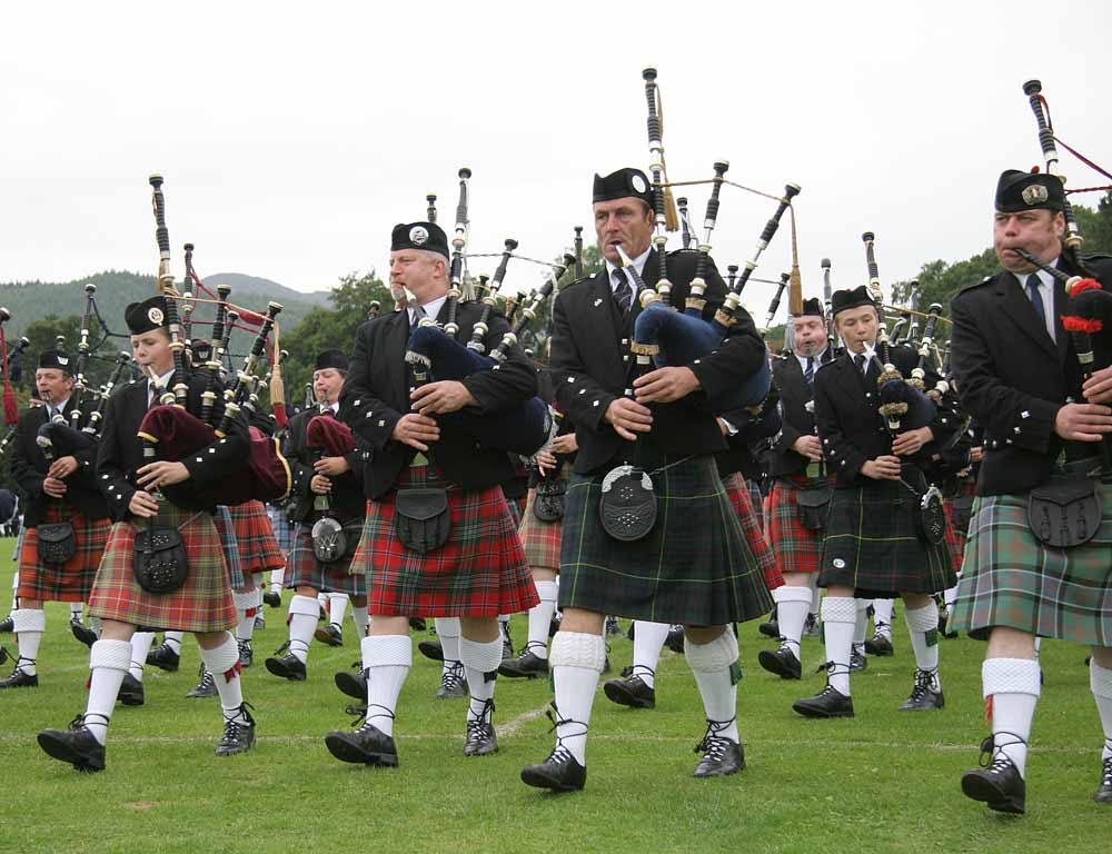 Scottish Highland Games  -  Pitlochry  -  10 September 2005  -   Pipers