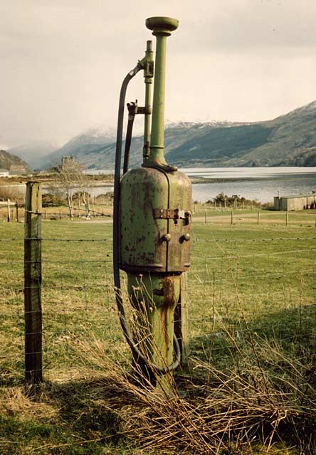 Petrol Pump near Loch Alsh in the Scottish Highlands