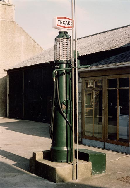 Old Texaco petrol pump at Peebles in the Scottish Borders