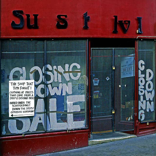 Shops in Cockburn Street, Edinburgh Old Town