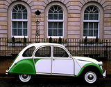 2CV at George Street, New Town, Edinburgh