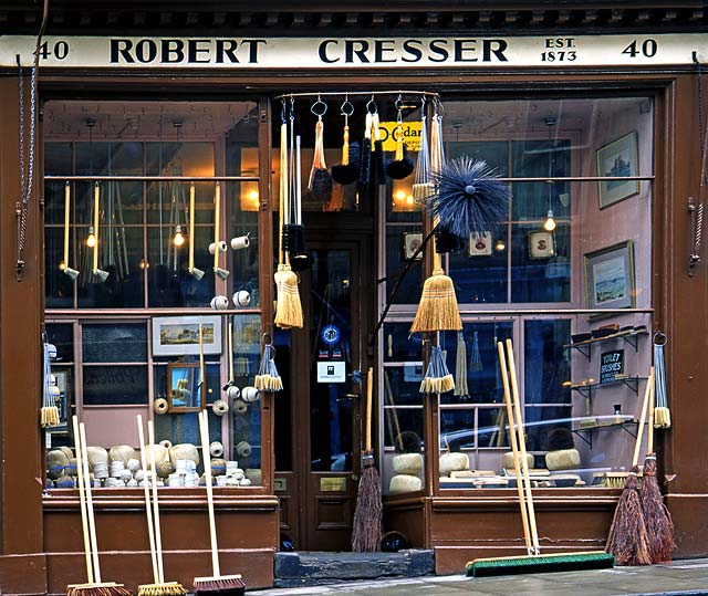 Robert Cresser's Brush Shop at 40 Victoria Street, Edinburgh