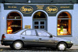 Shop and Car at 110 West Bow, Old Town, Edinburgh