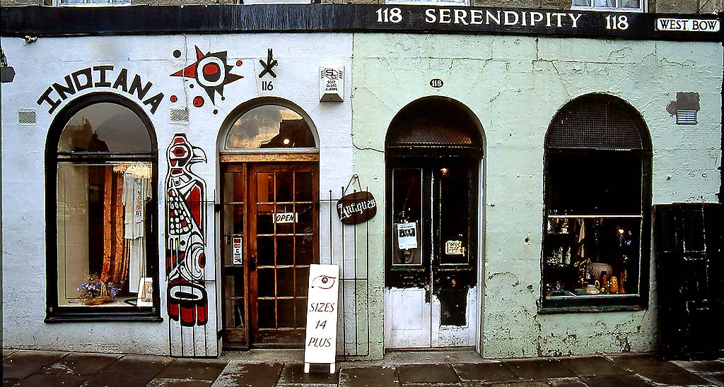 Shops at 114-6 and 118 West Bow, Edinburgh