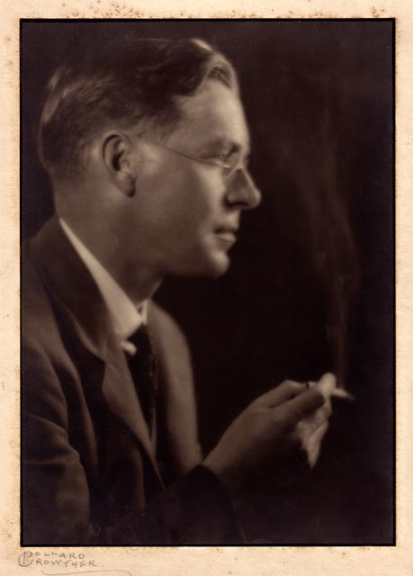 Photograph of Dr Karl Basil Edwards by C Pollard-Crowther who gave a lecture on portrait photography to Edinburgh Photographic Society in 1923
