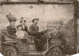 USA Tintype Photo:  Model T Ford (studio prop) and backdrop