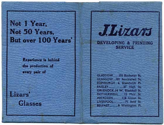 Developing and Printing envelope from Lizars  -  outside