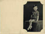 Folder to hold a postcard size studio portrait from the studio of George Morrison  - folder open
