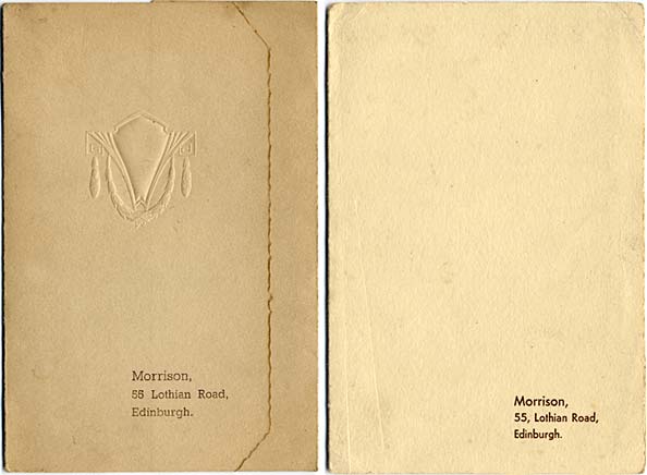 Folders for postcard portraits from George Morrison's Studio  -  folders closed