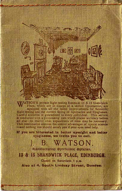 J B Watson  -  Zoom-in to the back of a developing and printing wallet, 1924