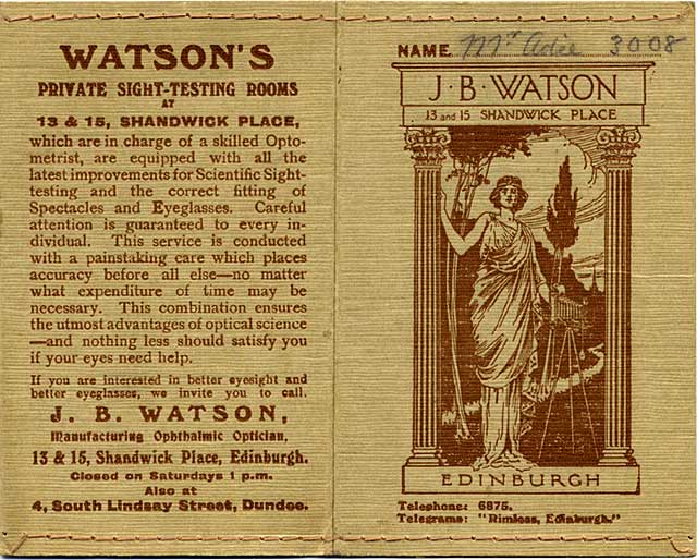 J B Watson - The outside of a developing and printing wallet, 1925