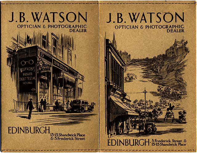 J B Watson - Developing and Printing wallet, 1934 to 1938 - Outside