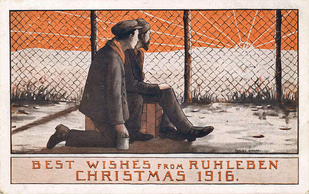 1916 Christmas Postcard featuring a painting by Andrew Healey Hislop