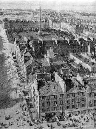View to the North from Scott Monument  -  Ebsworth engraving