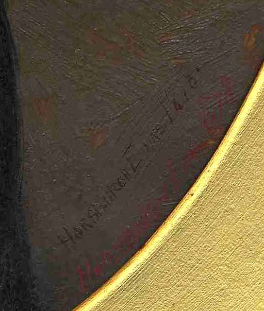 Signature on an oil painting by John Horsburgh - Edinburgh 1879