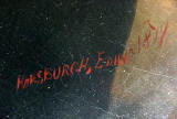 Signature on an oil painting by John Horsburgh  -  Edinburgh 1879