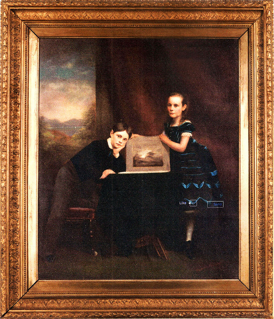 Painting by John Horsburgh, possibly of two of his children, Victor and Agnes Mary