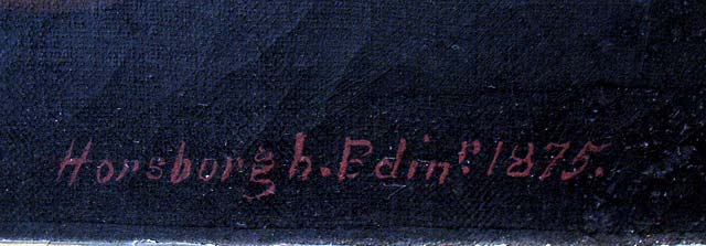 Portrait by Horsburgh of an unknown lady with lace collar and brooch - signature