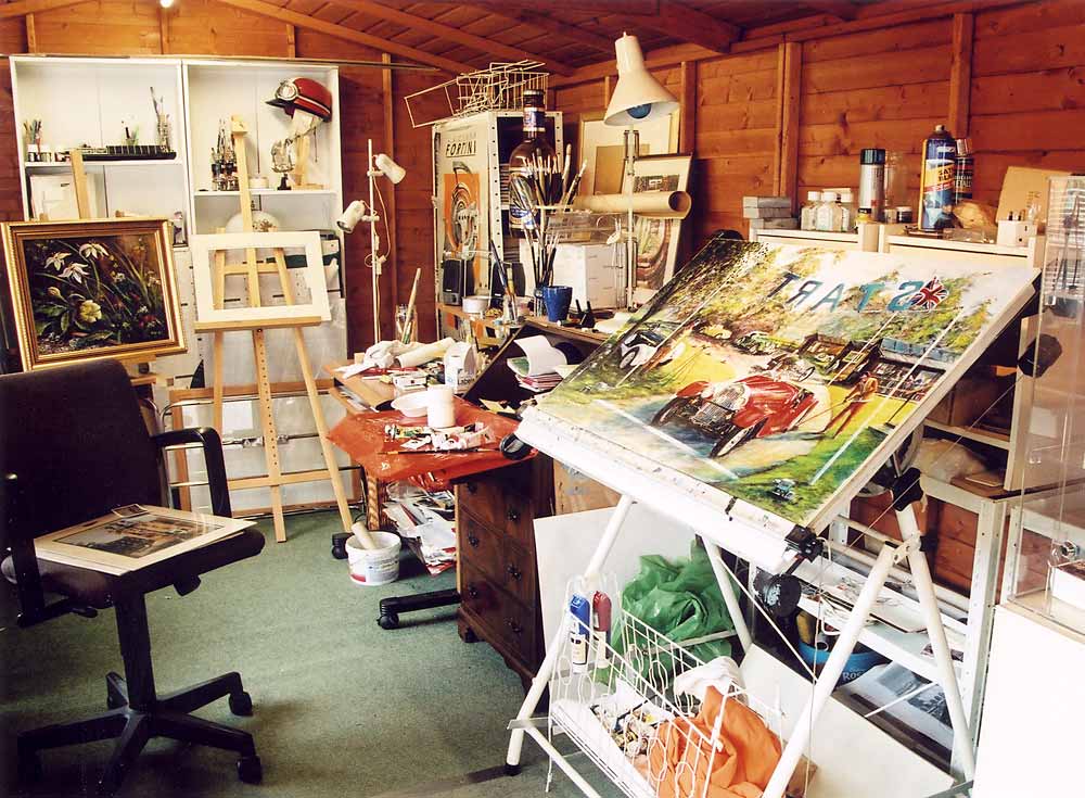 Enlargement of a view of Frank Forsgard Manclark's Studio  -  Edinburgh, May 2005