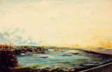 Painting by Frank Forsgard Manclark, 'The Leith Artist'   -   Granton Harbour
