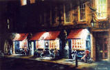 Painting by Frank Forsgard Manclark, 'The Leith Artist'   -   Evening at The Shore, Leith