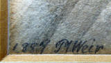 Painting by Weir  -  Granton West Pier  -  Signature