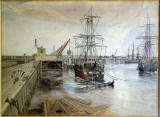 Painting by Weir  -  Granton West Pier, 1887