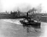 Alex Ayton Glass Plate  -  Leith  -  Paddle Steamer