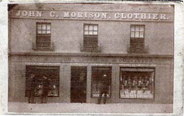 The shop in Nicholson Street belonging to John Clunie Morrison  -  His elder daughter married the Edinburgh professional photographer, Richard Stuart Brown