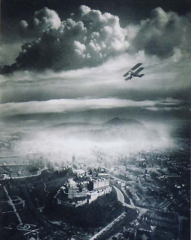 Silver gelatine print by Alfred G Buckham  (Aerial View of Edinburgh, published in the booklet 'Photogrpahy in Scotland' published by the Scottish National Photography Centre, 2004