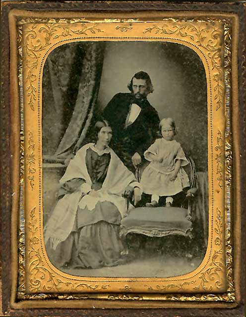 The early Fife and Edinburgh Photographer, Thomas Buist - photographed with his wife and daughter in 1857