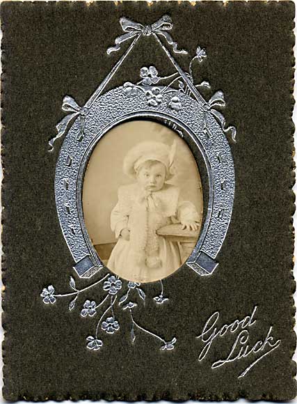 The back of one of Fairbairn's Victoria Midget photographs  -  No message on the front