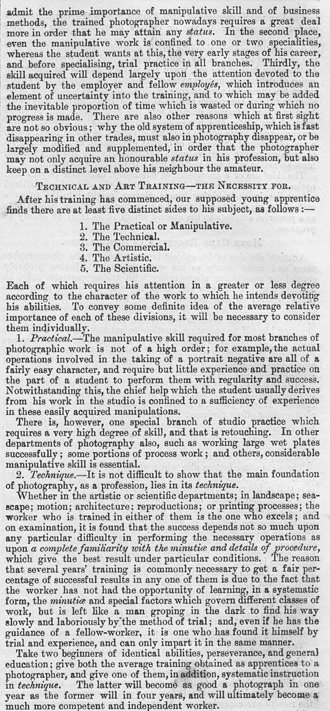 in Edinburgh, 1892 by E Howard Farmer  -  Deficiencies in the Training of Photographers  -  Page 2
