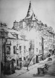 Etching of Canongate Tolbooth, Edinburgh,  by Robert Smith Forrest