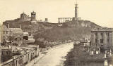 Calton Hill and Rock House, around 1870s  -  Photograph probably by Archibald Burns, but includes monogram of AA Ingils