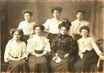 Six of the daughters of George Oman with their mother Mary Ann Rutherford