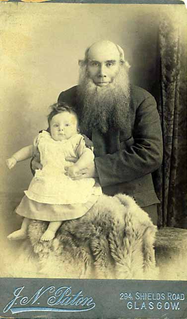 The father of photographer John Naismith Paton and his grandson, James Stuart Paton  -  photographed by John Naismith Paton