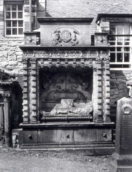 Photograph by Joseph Rock  -  John Naysmyth of Posso Tomb of 1613