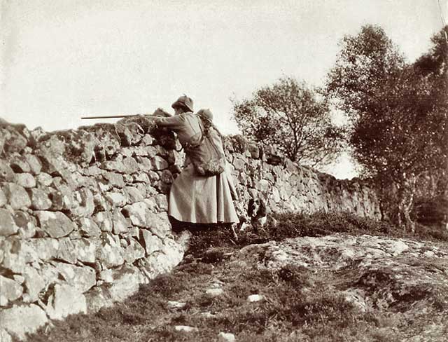 Photograph from the family of Horatio Ross - Hunting and Shooting in the Scottish Highlands - Shooting from the Wall