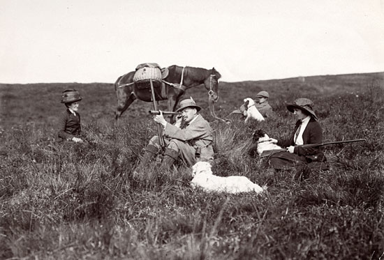 Photograph from the family of Horatio Ross  -  Hunting and Shooting in the Scottish Highlands  -  Spying the Ground.  This photo may have been taken by Mrs Horatio Ross