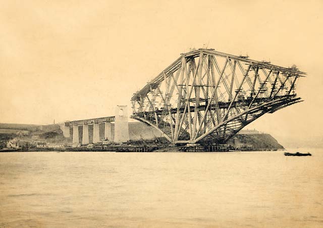 The Forth Rail Bridge under construction - 1880s