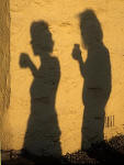 Shadows of Sue Hill and Dougie Hamilton - photographed following the judging of the EPS International Photography Exhibition - 1995