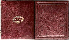 Red leather case of an Ambrotype Photo by James G Tunny