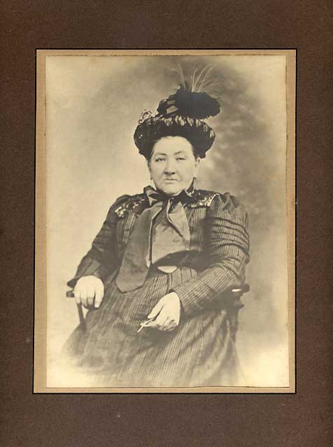 A portrait probably of the mother of William Wood of Wood Brothers, Wholesale Fishmerchants, Newhaven - photographer not known