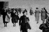 Walking Picture of Edinburgh  -  Ian Houston, aged about 14, going to or from his work as a bell boy at an Edinburgh Hotel, off the Royal Mile, around 1930-32