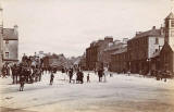 Albumen Print of the High Street in Moffat with Stge Coach  -  by John Weir