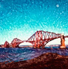 New Images of Edinburgh  -  by Trevor and Faye Yerbury  -  In exhibition, August 2004  -  The Forth Rail Bridge
