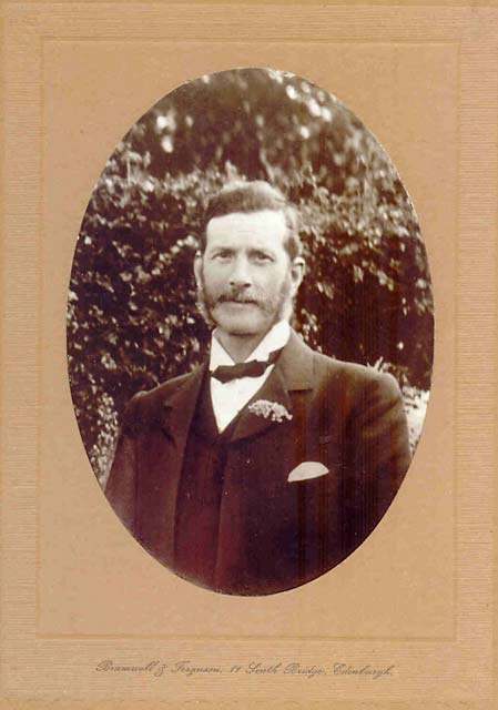 A photograph, possibly of one of the members of Charles Wallace's family, from the Edinburgh studio of Misses Bramwell & Ferguson.