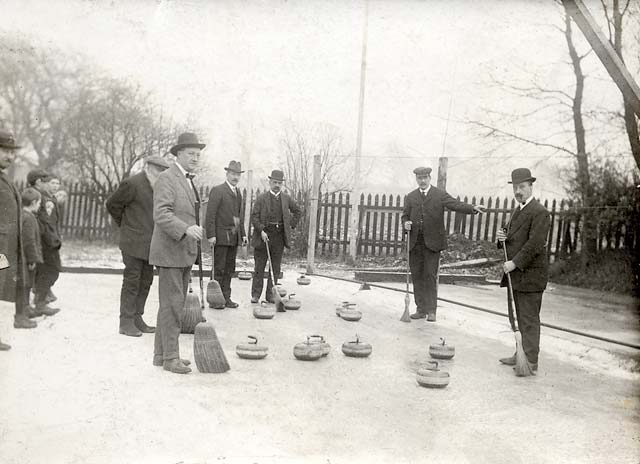 Photograph of an outdoor curling match - Where and when?